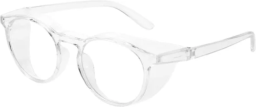 Vista 16 de Anteojos de seguridad que no se empañan, con protección UV400, lentes con bloqueo de luz azul para hombres y mujeres, anteojos transparentes