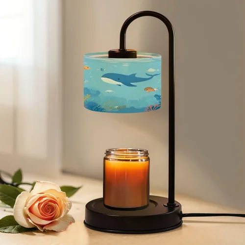Vista 8 de Lámpara calentadora de velas con temporizador y atenuador, tartán a cuadros blancos y negros sin costuras, adecuado para calentador de cera