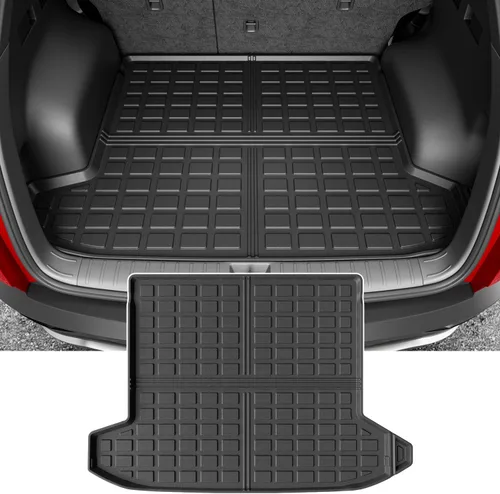 Vista 13 de powoq Alfombrilla de maletero compatible con Kia Carnival 2022-2026, protector de carga con protección para todas las estaciones, alfombrilla