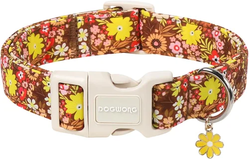 Vista 70 de DOGWONG Collar de perro de San Valentín, collar de perro con estampado de corazones para perros grandes, lindos collares de primavera, hembra
