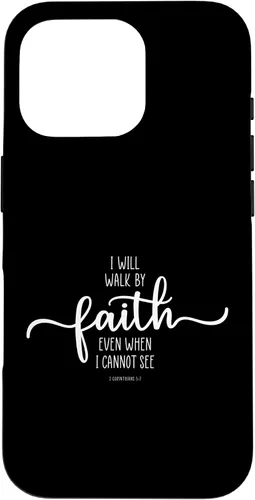 Vista 20 de iPhone 16 I Will Walk By Faith, God Jesus Christian Bible Inspiration Case