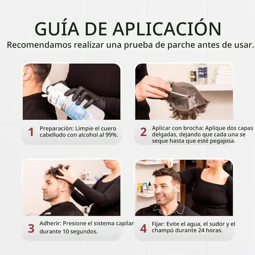 Vista 4 de Walker Tape Adhesivo de fijación extrema con cepillo de 1/2 fl oz, pegamento de peluca de encaje impermeable de máximo desgaste para pelucas