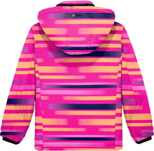 Vista 2 de GEMYSE - Chaqueta de esquí impermeable y resistente al viento con capucha, para niña
