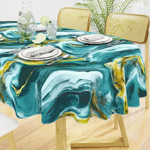 Vista 11 de misaya Mantel rectangular de vinilo impermeable, mantel lavable con reverso de franela, mantel de plástico para cena, picnic, interior y exterior