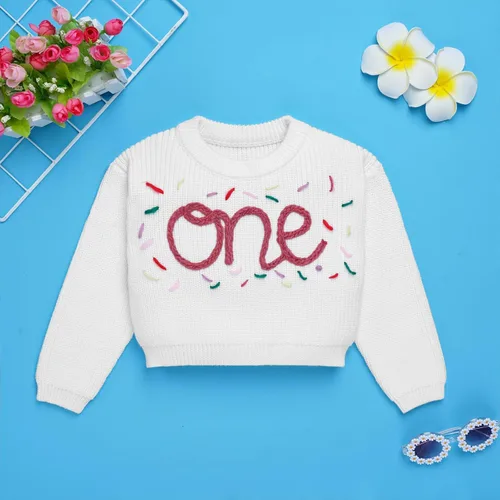 Vista 112 de Suéter de primer cumpleaños para bebés y niñas de un año de edad, sesión de fotos, otoño e invierno