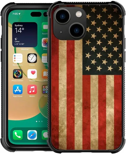 Vista 26 de ZHEGAILIAN Funda compatible con iPhone 14, funda de munición AK 47, parte trasera de vidrio templado+funda protectora de TPU de silicona suave