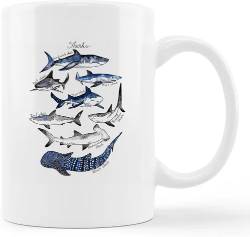 Vista 8 de kunlisa Taza de cerámica de medusas de acuarela, taza de cerámica para parejas de medusas de vida marina, taza de té con leche de 11 onzas, regalos