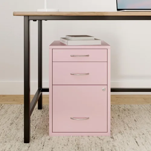 Vista 2 de Gabinete para almacenamiento de lápices/plumas de 22", Metal, Rosado
