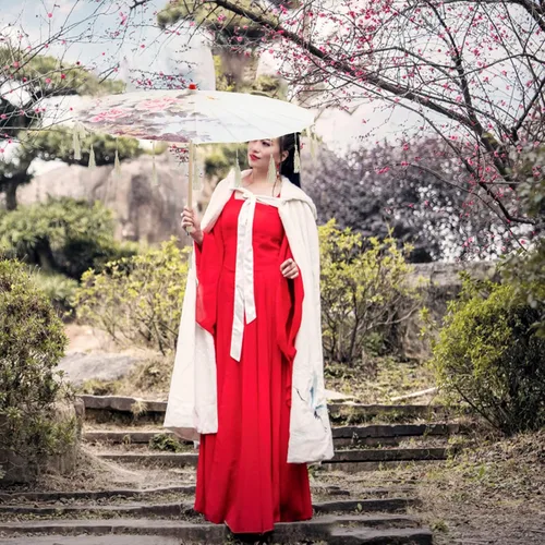 Vista 4 de Homoyoyo Sombrilla de tela con patrón de flores, sombrilla de tela de seda japonesa china con bolsa de borlas, kimono Hanfu, suministros de disfraz