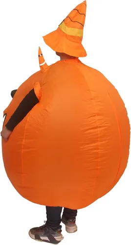 Vista 4 de VURPOKSI Inflatable Pumpkin Costume Funny Air Blow Up Costumes Jumpsuit Fancy Dress Cosplay for Halloween Christmas