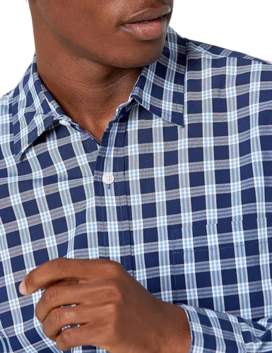 Vista 3 de Tienda Essentials Camisa de popelina para hombre informal de manga larga con ajuste regular