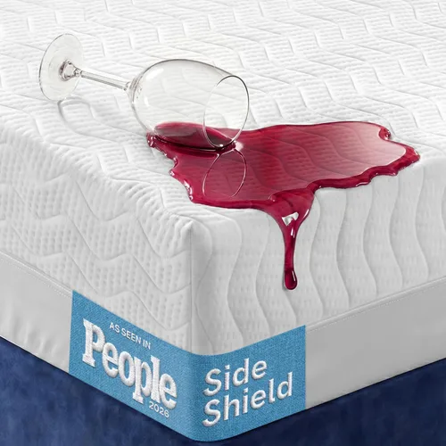 Vista 8 de Protector de Colchón de bambú impermeable tamaño Individual 39x75 pulgadas, no ruidoso, transpirable, peluche muy absorbente, extra profundo, se