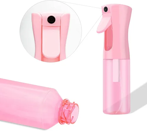 Vista 6 de LERPOLOR Botellas de spray vacías, botella de spray continuo para cabello, botella de agua con spray de niebla fina recargable, cuidado de la piel