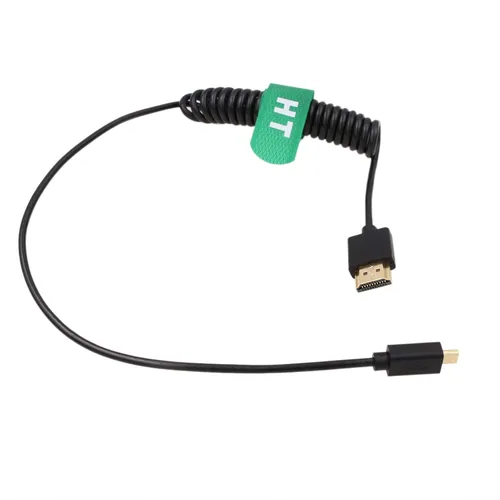 Vista 6 de Micro HDMI a HDMI 8K 4K 60p Negro trenzado en espiral 11.8 in Cable para Canon R8 R10 Sony A7C A7RIV ZV-1 S5 X-T4 Z50 Cámara ATOMOS Ninja V F5pro