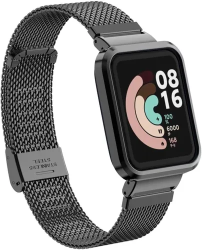 Vista 2 de Compatible con Xiaomi Mi Watch Lite/Redmi Watch Lite, correa de repuesto de metal de acero inoxidable compatible con Xiaomi Mi Watch Lite/Redmi FG1