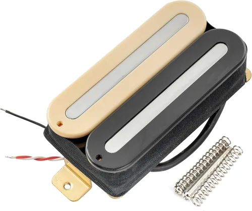 Vista 7 de Artec HXTN Super Power Pastilla Humbucker de Cerámica de Doble Cuchilla Hot Rail para Puente 16K para Guitarra Eléctrica Estilo Strat Tele, Negro