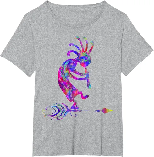 Vista 69 de Native American Kokopelli With Feather 2 - Camiseta Fan Fun, Negro, S