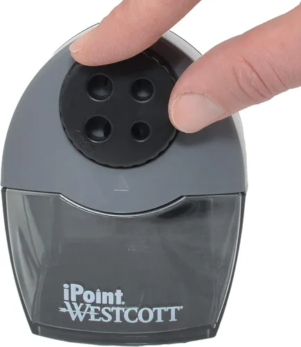Vista 3 de Westcott Sacapuntas eléctrico compacto, diseño horizontal de varios agujeros