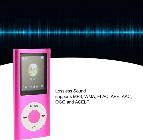 Vista 2 de LICAEVEY Reproductor MP3 Bluetooth ultrafino de 1.8 pulgadas con pantalla LCD, memoria expandible a 64 GB, reproductor de música portátil