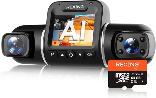 Vista 5 de RexingUSA Tarjeta SD microSDXC UHS-3 4K Full HD de 64 GB de monitoreo de transferencia de alta velocidad con adaptador para cámaras de salpicadero