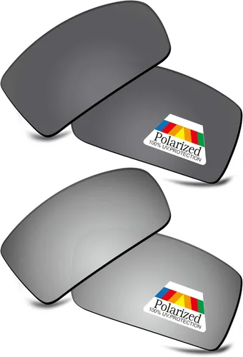 Vista 12 de Bwake Lentes de repuesto para gafas de sol Oakley Gibston OO9449 POLARIZADAS Negro + Azul + Rojo Fuego