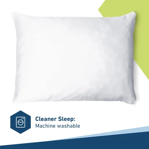 Vista 4 de MOLECULE Almohada ajustable de espuma viscoelástica de gel refrigerante, tamaño estándar, paquete de 2, color blanco