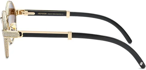 Vista 6 de HEPIDEM 100% Really Buffalo Horn Lujo 720pcs Diamantes BUffs Gafas de sol 7550179