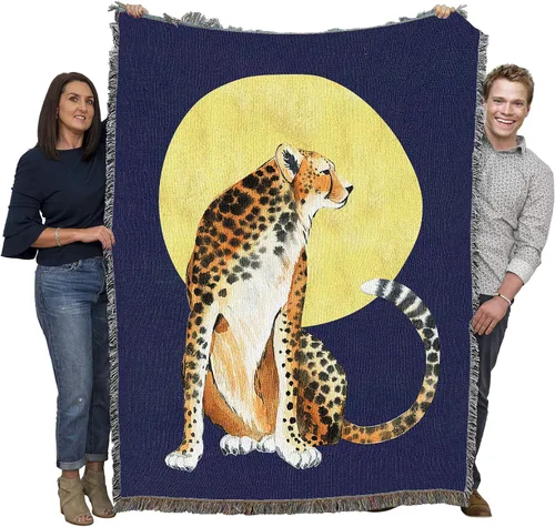Vista 11 de Pure Country Weavers Manta de tigre del Santuario de la mañana, manta de regalo tejida de algodón, fabricada en los Estados Unidos (72 x 54 pulgadas)