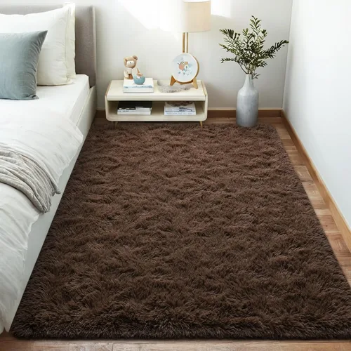 Vista 3 de Foxmas Alfombras de Área Suaves y Esponjosas para Dormitorio, Habitación de los Niños, Alfombra de Guardería de Felpa Peluda, Alfombras Peludas