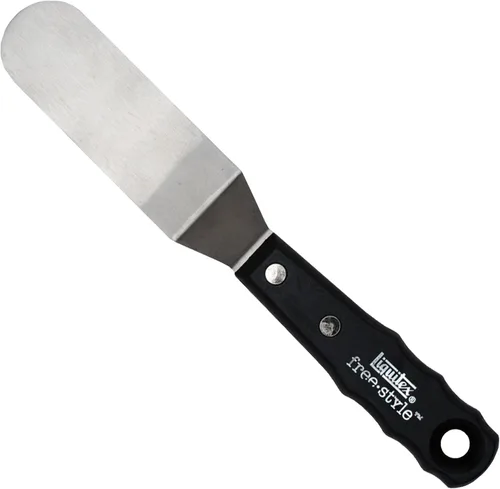 Vista 45 de Liquitex Cuchillo de pintura pequeño profesional Freestyle, n.º 1, plata/negro