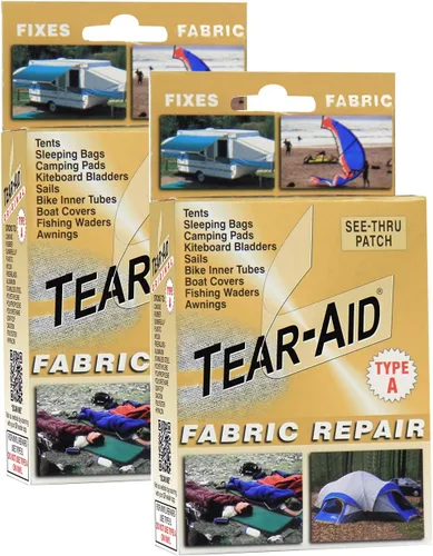 Vista 3 de TEAR-AID Kit de primeros auxilios unisex para reparación de telas, paquete de 1, paquete 1 de EE. UU