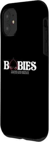 Vista 2 de iPhone 11 Funny Boobies Make Me Smiles Funda de humor para adultos