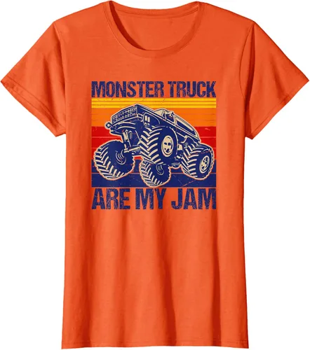 Vista 18 de Monster Truck Are My Jam For Monster Truck Lovers - Camiseta para hombres y niños, Blanco