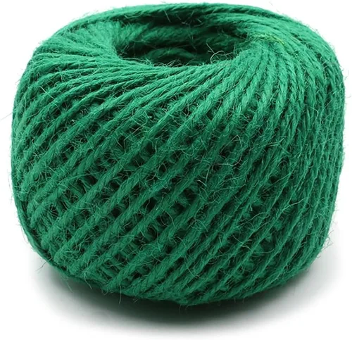 Vista 10 de Cuerda de yute verde de 54 yardas/rollo de 0.079 pulgadas, cuerda de cáñamo, cuerda gruesa fuerte, envoltura de cuerda gruesa, boda, manualidades