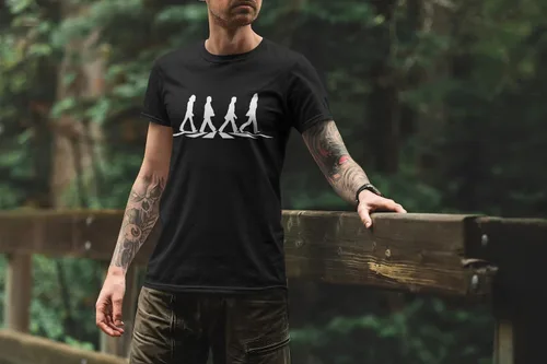 Vista 2 de The Beatles Camiseta Abbey Road Crosswalk Camiseta Mercancía T Shirt T-Shirt TS1