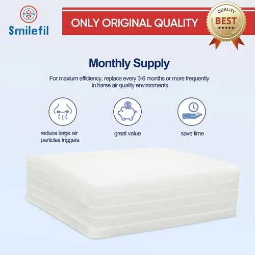 Vista 8 de Smilfil PF40 - Paquete de 5 almohadillas de repuesto para prefiltro compatibles con IQAir PF40 Purificador de aire de prefiltración de polvo grueso