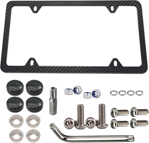 Vista 13 de BGGTMO Soporte de Soporte para Placa de Matrícula - Kit de Montaje de Placa de Matrícula Frontal, Adaptador de Montaje de Marco de Placa