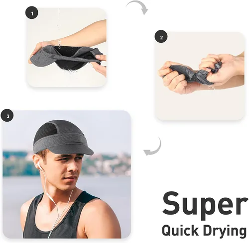 Vista 4 de Arcweg Gorras de ciclismo transpirables para debajo del casco, sombrero de bicicleta que absorbe el sudor, sombrero a