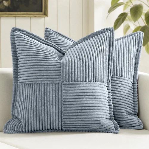 Vista 39 de MIULEE - Juego de 2 fundas de almohada beige de 12 x 12 pulgadas con entretejido, fundas de almohada a rayas bohemias supersuaves con textura