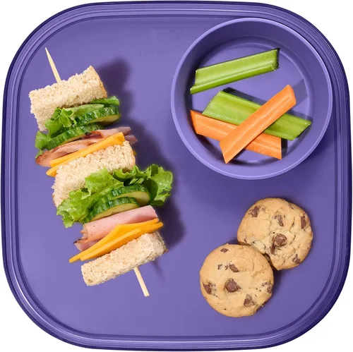 Vista 11 de madesmart dipware - Bandeja de 3 tazones, apilables y extraíbles para embutidos, guacomole, aperitivos, verduras, apto para lavavajillas y Azul