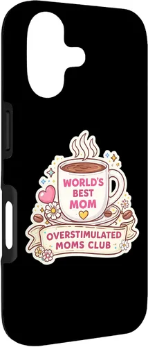 Vista 3 de Overstimulated Moms Club Funny Mother's Day Mama Mum Momma Case for iPhone 17