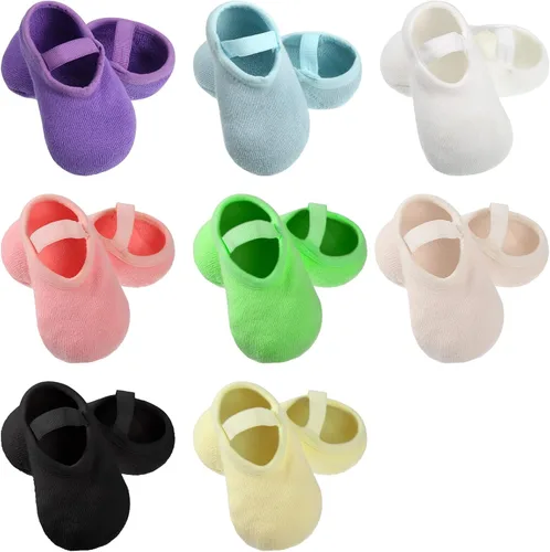Vista 8 de 8 pares de calcetines gruesos antideslizantes para bebé con correa para bebés recién nacidos calcetines antideslizantes adecuados para niños y niñas