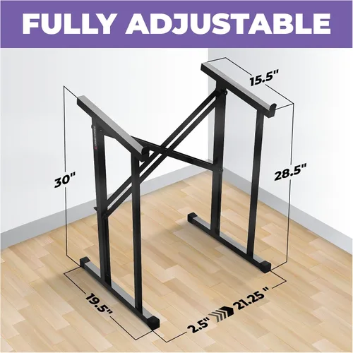 Vista 2 de Liquid Stands Soporte mezclador de audio portátil – Sintonizador mezclador de música plegable y ajustable en ángulo, soporte MPC para máquinas