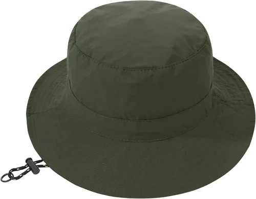 Vista 7 de Sombrero de pescador para mujeres y hombres, impermeable, de ala ancha, plegable, Boonie, safari, pesca, senderismo, playa, sombreros