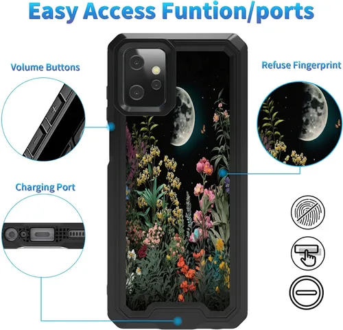 Vista 5 de Funda protectora resistente de doble capa para Motorola Moto G Power 2023 5G, funda protectora resistente de doble capa, funda de absorción
