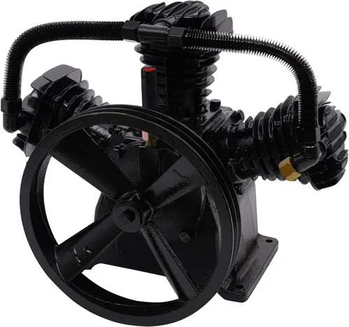 Vista 5 de Bomba de compresor de aire de servicio pesado 4-5HP, bomba de compresor de hierro fundido de 3 cilindros 10-12 CFM con filtros de aire triples