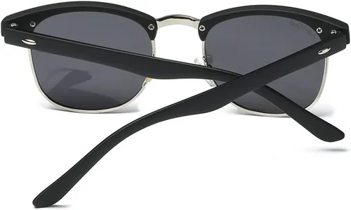 Vista 70 de AEVOGUE Gafas de sol polarizadas para mujeres y hombres semi marco retro gafas de sol AE0369