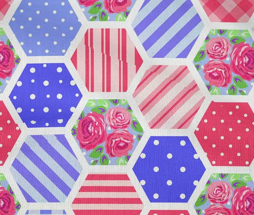 Vista 5 de oneOone Cotton Flex Blue Fabric Floral Craft Projects Decor Fabric Printed By The Yard 40 Inch Wide-DO
