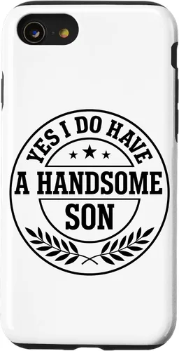 Vista 18 de Loving Parent Yes I Have A Handsome Son Emblem Case for iPhone 16