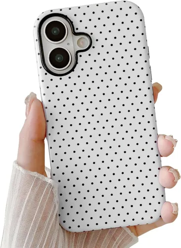 Vista 19 de Compatible con iPhone SE/8/7 Funda Linda para Celular, Diseño de Patrón Estético de Puntos, Funda Protectora Antiarañazos de 2 Capas Híbridas a Azul